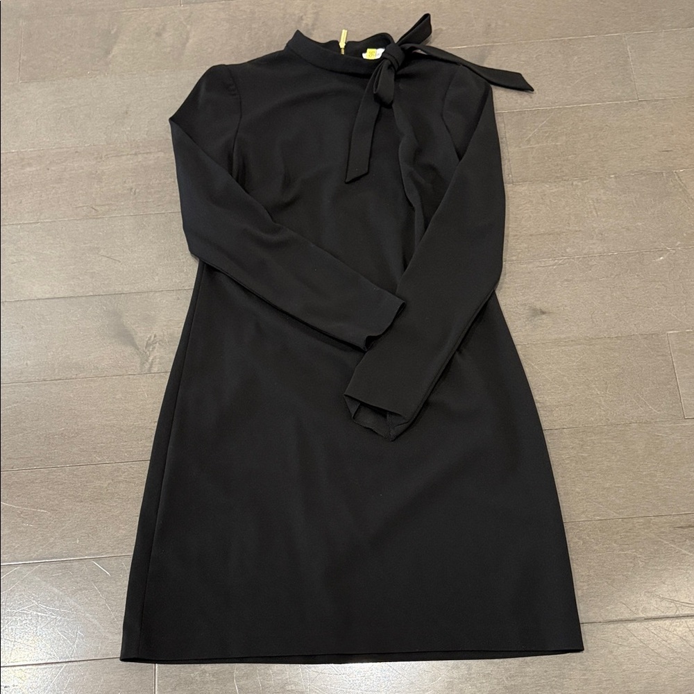 Calvin Klein Black Long Sleeve Dress with Bow